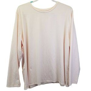 PureJill J Jill Women's 3X Stretch Cotton Crew Neck Pullover Ballet Pink